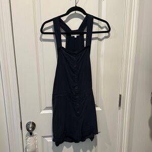 Bella Dahl Dark Blue Button-Front Romper
